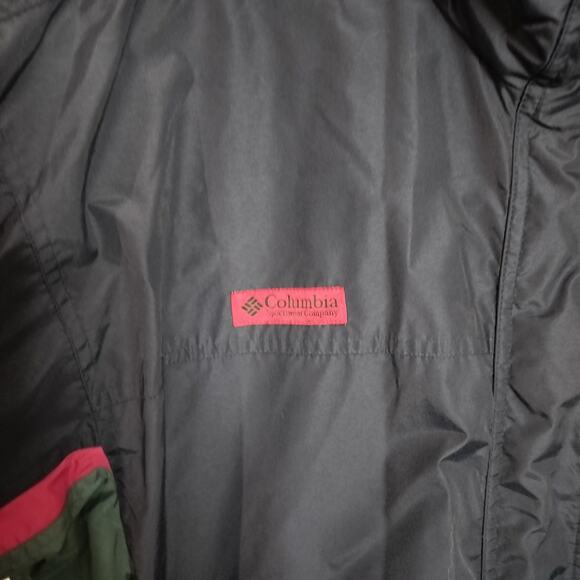 4483)Vtg Columbia Sportswear Women Black Pink Bugaboo Button Zip Nylon Jacket L - Picture 11 of 13